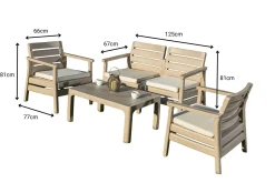 Veranda & Terrasse|Loungesett-Momira Loungegruppe utendørs Desert Beige