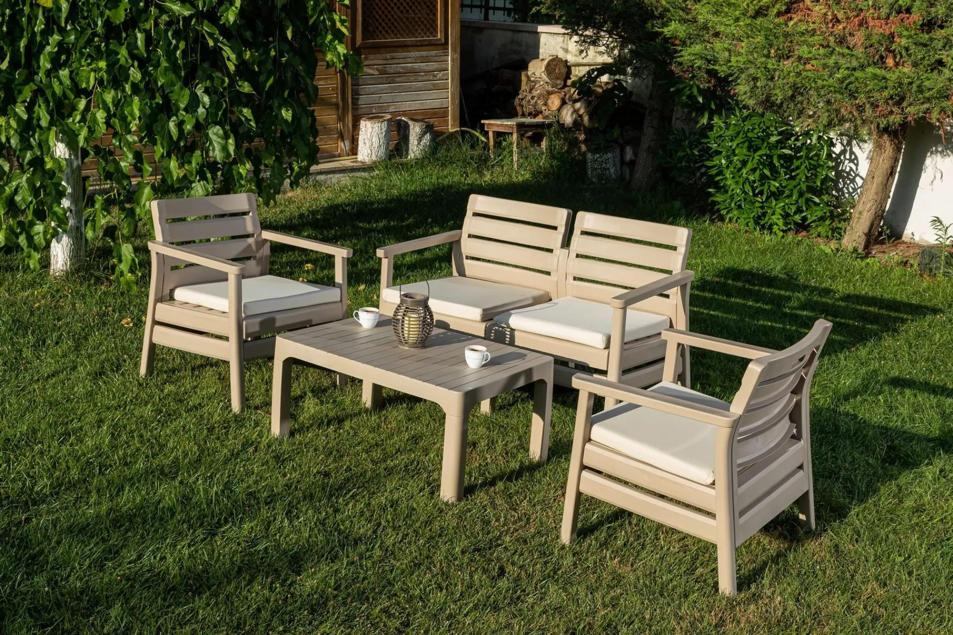 Veranda & Terrasse|Loungesett-Momira Loungegruppe utendørs Desert Beige