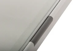 Comfort Garden Solseng-Monaco solseng med justerbar rygg i aluminium, tekstil Hvit