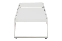 Comfort Garden Solseng-Monaco solseng med justerbar rygg i aluminium, tekstil Hvit