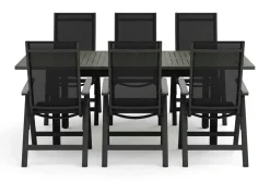Comfort Garden Spisegrupper Hage|Cafesett-Monaco utendørs spisegruppe, uttrekkbar 150–250x90 med 6 Monaco Light regulerbare stoler