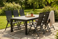 Comfort Garden Spisegrupper Hage|Cafesett-Monaco utendørs spisegruppe, uttrekkbar 210/310x90 med 6 Monaco Light regulerbare stoler