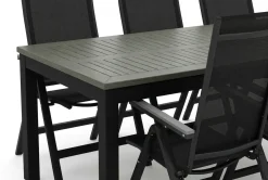 Comfort Garden Spisegrupper Hage|Cafesett-Monaco utendørs spisegruppe, uttrekkbar 210/310x90 med 6 Monaco Light regulerbare stoler