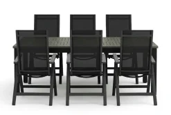 Comfort Garden Spisegrupper Hage|Cafesett-Monaco utendørs spisegruppe, uttrekkbar 210/310x90 med 6 Monaco Light regulerbare stoler