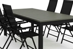 Comfort Garden Spisegrupper Hage-Monaco utendørs spisegruppe uttrekkbar 210/310x90 med 6 Sanna regulerbare stoler