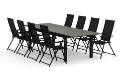 Comfort Garden Spisegrupper Hage-Monaco utendørs spisegruppe, uttrekkbar 210/310x90 med 8 Sanna regulerbare stoler