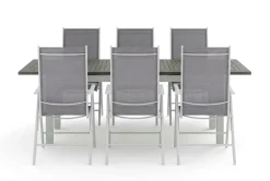Comfort Garden Spisegrupper Hage-Monaco utendørs spisegruppe uttrekkbar 150–250x90 med 6 Maggie regulerbare stoler