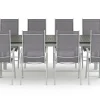 Comfort Garden Monaco utendørs spisegruppe, uttrekkbar 210/310x90 med 8 Maggie regulerbare stoler