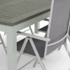 Comfort Garden Monaco utendørs spisegruppe, uttrekkbar 210/310x90 med 6 Maggie regulerbare stoler