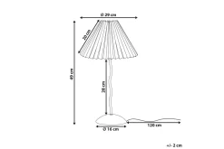 Nattbordslampe|Bordlampe-Montecristo Bordlampe 49 cm E27 Svart,Hvit