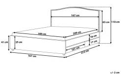 Bedly Sengeramme & Sengestamme-Montpellier Dobbeltseng 160 | 200 cm Grey