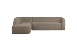 Sofa Med Sjeselong-Mooli Sofa med Sjeselong 3-seter Ljusbrun