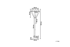 Stuelampe|Soveromslampe-Mooni Gulvlampe 160 cm Messing
