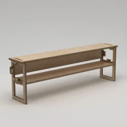 Mediestativ & Veggfeste-Mopira TV-benk 220 cm Naturlig tre