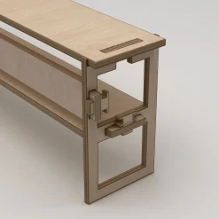 Mediestativ & Veggfeste-Mopira TV-benk 220 cm Naturlig tre