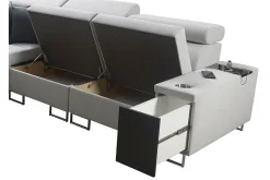 Velour Sofa & Fløyel Sofa-Morenia 4-seters Hjørnesovesofa Venstre Nour Sammet 15 + Nour Sammet 12