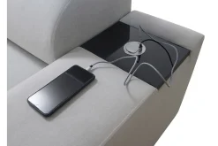 Velour Sofa & Fløyel Sofa-Morenia 3-seters Hjørnesovesofa Venstre Nour Sammet 15 + Nour Sammet 12