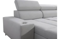 Velour Sofa & Fløyel Sofa-Morenia 4-seters Hjørnesovesofa Venstre Nour Sammet 15 + Nour Sammet 12