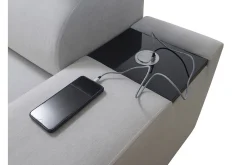 Velour Sofa & Fløyel Sofa-Morenia 4-seters Hjørnesovesofa Venstre Nour Sammet 15 + Nour Sammet 12