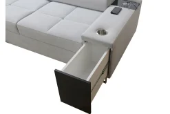 Velour Sofa & Fløyel Sofa-Morenia 4-seters Hjørnesovesofa Venstre Nour Sammet 1