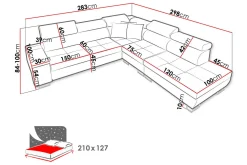 Morenia Sovesofa m. Sjeselong L-formet