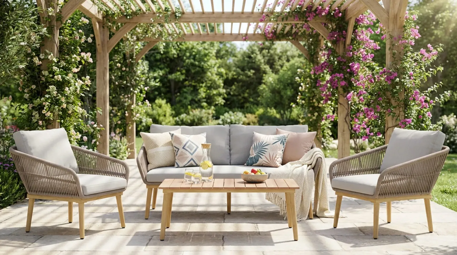 deNoord Veranda & Terrasse|Loungesett-Morrocco sofagruppe utendørs Brun