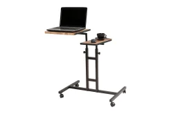 Kontorbord-Morse StåSkrivebord 67 cm Svart,Tre/Natur