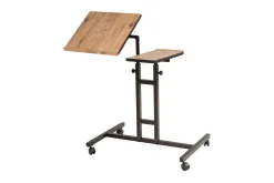 Kontorbord-Morse StåSkrivebord 67 cm Svart,Tre/Natur