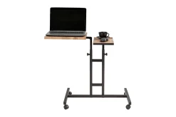 Kontorbord-Morse StåSkrivebord 67 cm Svart,Tre/Natur