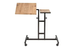 Kontorbord-Morse StåSkrivebord 67 cm Svart,Tre/Natur