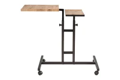 Kontorbord-Morse StåSkrivebord 67 cm Svart,Tre/Natur