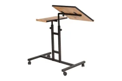 Kontorbord-Morse StåSkrivebord 67 cm Svart,Tre/Natur