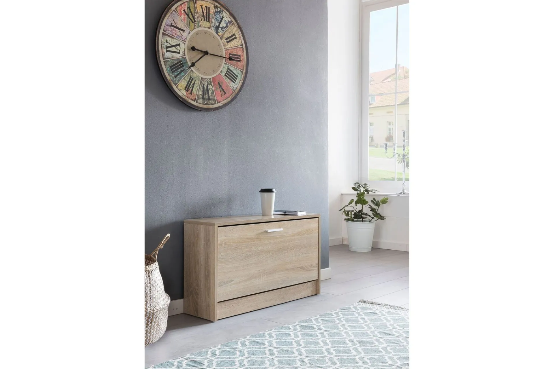 Wohnling Skohylle & Skostativ|Gangoppbevaring-Mosbarger Skohylle 80x24 cm Tre/Natur