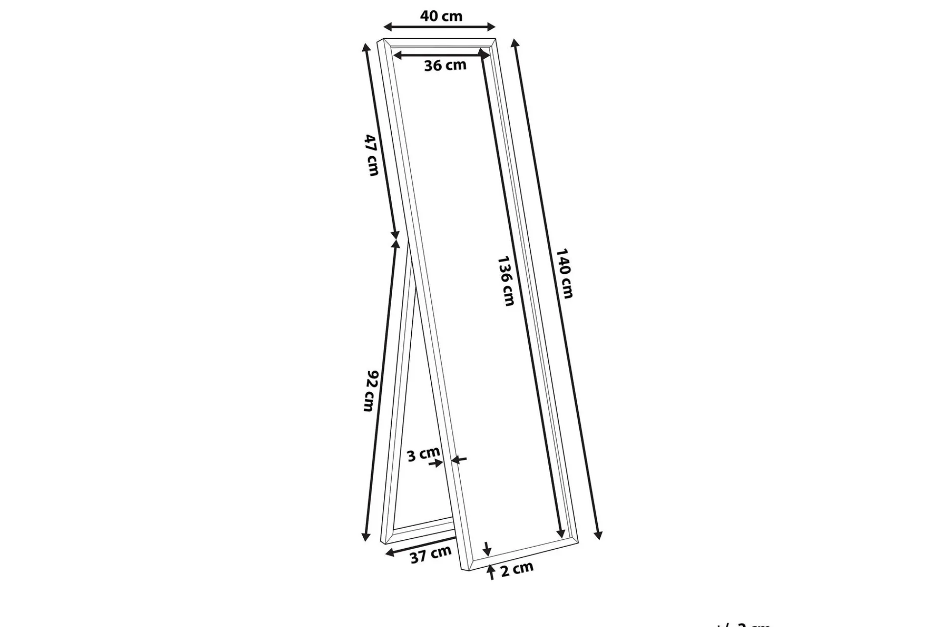 Moxey Speil 40x140 cm