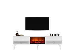 Tv-Benk & Mediabenk-Mula TV-benk 150 cm Hvit