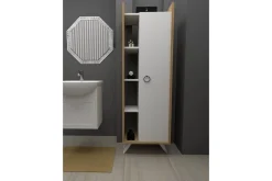 Baderom|Baderomsskap-Multi Purpose Cabinet Eik|Hvit Natur,Hvit