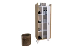 Baderom|Baderomsskap-Multi Purpose Cabinet Eik|Hvit Natur,Hvit