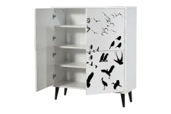 Oppbevaringsskap|Skap-Multi Purpose Cabinet Hvit|Svart Svart,Hvit