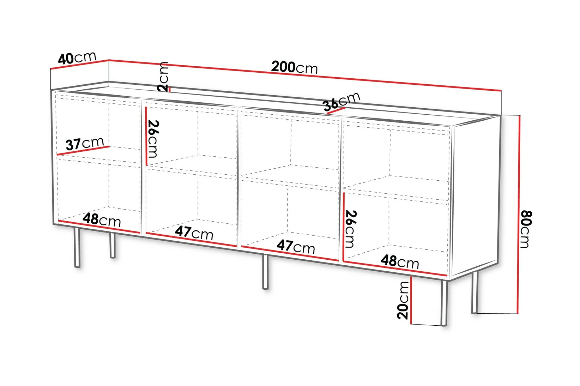 Munkedal Kommode 200 cm