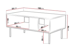 Sofabord-Munkedal Sofabord 100 cm Svart