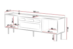 Tv-Benk & Mediabenk-Munkedal TV-benk 181 cm Hvit