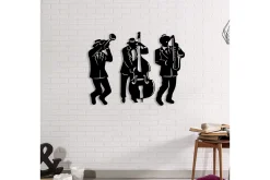 Skilt-Musicians Veggdekor Svart