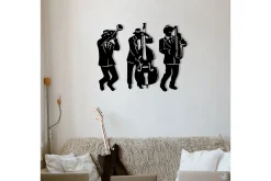 Skilt-Musicians Veggdekor Svart