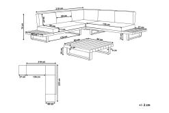Veranda & Terrasse|Loungesett-Mykonos Loungegruppe 256 cm Tre/Natur