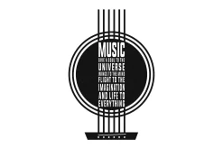 Skilt-My Music Veggdekor Svart