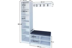Tv-Møbelsett-Nagouri TV-møbelsett 130x35 cm Hvit