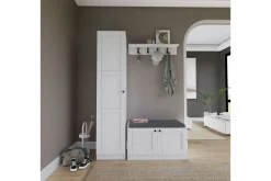 Tv-Møbelsett-Nagouri TV-møbelsett 130x35 cm Hvit