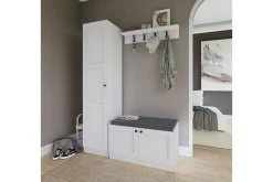 Tv-Møbelsett-Nagouri TV-møbelsett 130x35 cm Hvit