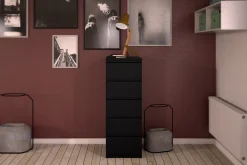 Tvilum Kommode-Naia Kommode 40 cm 5 Skuffer Svart