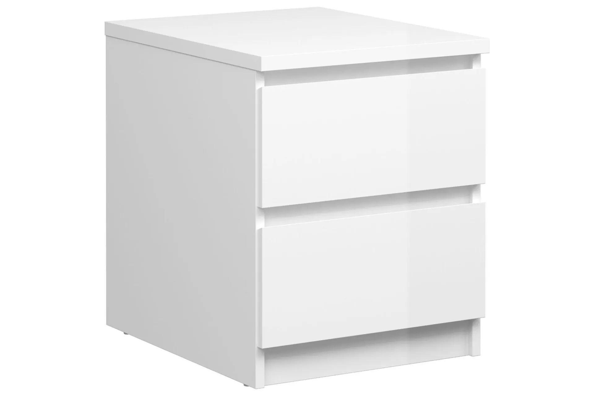 Tvilum Avlastningsbord-Naia Nattbord 40 cm med Oppbevaring 2 Skuffer Hvit